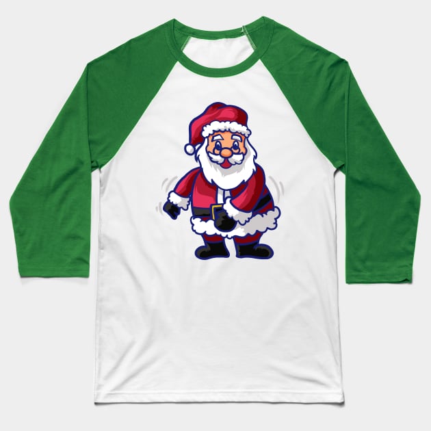 Anime Santa dancing the Flossing dance! Baseball T-Shirt by TonTomDesignz